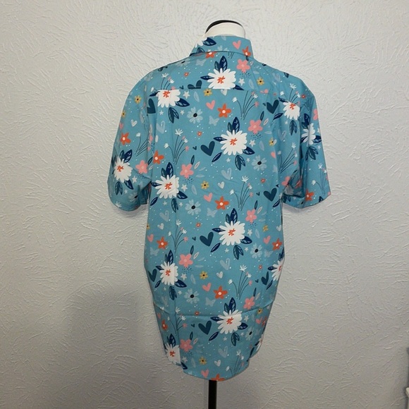 Epmo Light Blue Art to Wear Button Down NWOT - Picture 3 of 8